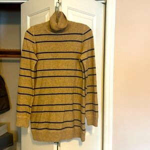 JUICY COUTURE Striped Turtleneck Long Sweater